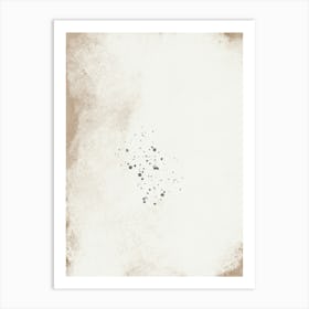 White And Beige Abstract Painting Art Print