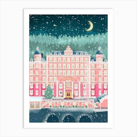 Hotel Budapest Holiday Art Print