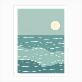 Ocean Abstract Wave Art Art Print