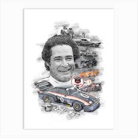 Danny Ongais Portrait Art Print