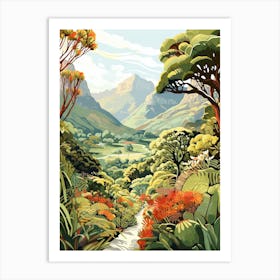 Kirstenbosch Botanical Gardens South Africa Modern Illustration  Art Print