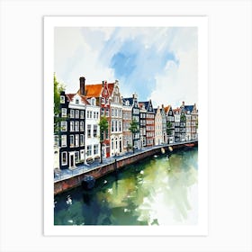 Amsterdam Watercolor Painting 2 Art Print