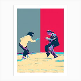 Pop - Two People Fighting Art Print