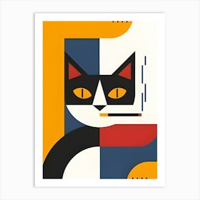 Cat With Cigarette Art Print