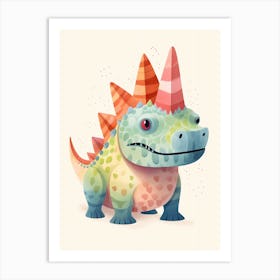 Colourful Dinosaur Leptoceratops 2 Art Print