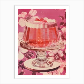 Pastel Pink Jelly Retro Collage 3 Art Print