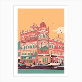 Chennai India Travel Illustration 1 Art Print