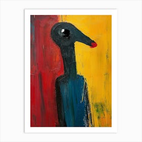 Cartoonish Humanoid Bird Art Print