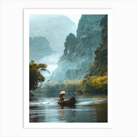 Boat On A River 3 Art Print