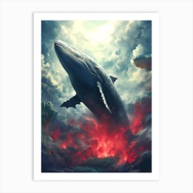 Whale In The Sky 3 Art Print