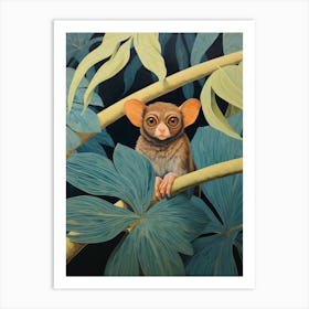 Tarsier 2 Tropical Animal Portrait Art Print