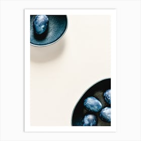 Blue Easter Eggs Art Print