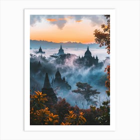 Sunrise In Bagan, Myanmar Art Print