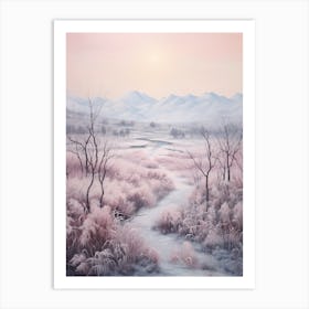 Dreamy Winter Painting Denali National Park United States 3 Art Print