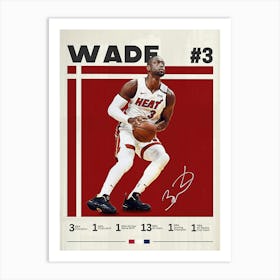 Dwayne Wade Art Print