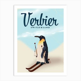 Verbier Switzerland Ski Art Print