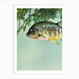 Cod Storybook Watercolour Art Print