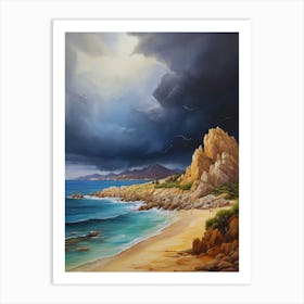 Stormy Day At The Beach.15 Art Print