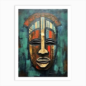 Timeless Transitions; Tribal Mask Artistry Art Print
