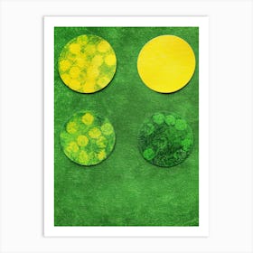 Yellow And Green Circles Art Print