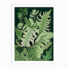 Marsh Fern Wildflower Vintage Botanical 1 Art Print