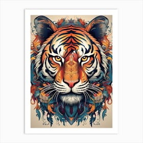 Tiger Art In Symbolism Style 4 Art Print