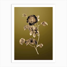 Gold Botanical Rose on Dune Yellow n.1007 Art Print