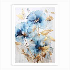 Blue Flowers 18 Art Print