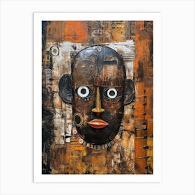 African Heritage Unmasked: Tribal Masks in Focus Art Print