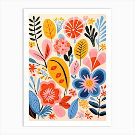 Flowers 31, Matisse style, Floral texture Art Print