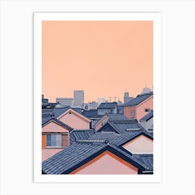 Osaka Rooftops Morning Skyline 4 Art Print