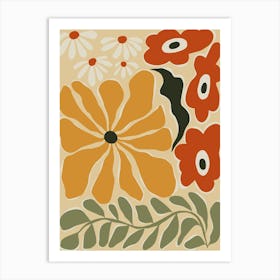 Colorful _mid-century Art Print