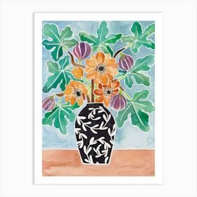 Anemone Figs Art Print