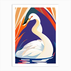 Swan Pop Matisse Bird Art Print