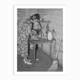 Mrs Adams, Wife Of Farmer Near Morganza, Louisiana, Preparing Sweet Potatoes For Dinner, Family Will Shortly Art Print