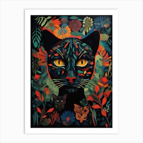 Cat In The Garden 1 Art Print