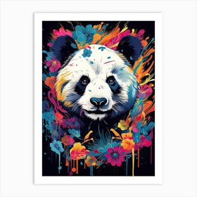 Panda Art In Mural Art Style 4 Art Print