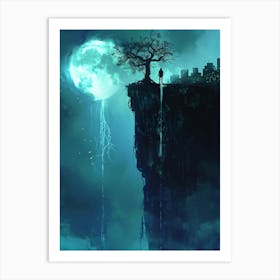 City On A Cliff Art Print