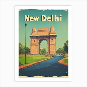 Aihrgdesign A Vintage Travel Poster Of New Delhi 1 Art Print