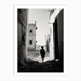 Palestine, Black And White Analogue Photograph 4 Art Print