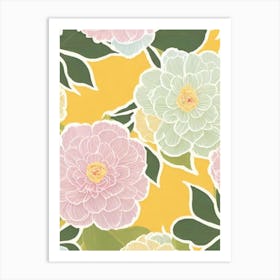 Ranunculus Pastel Floral 1 Flower Art Print