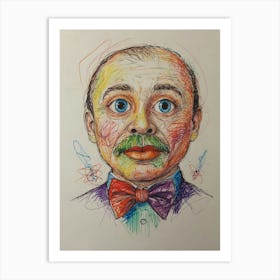 Man With A Mustache 2 Art Print