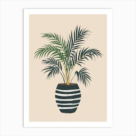 Zebra Plant Minimalist Illustration 7 Art Print