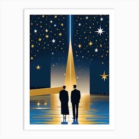 Christmas Night 13 vector art 1 Art Print