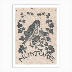Nurture Linocut Art Print