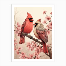 Couple Northern Cardinal Art Print
