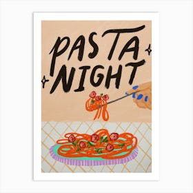 Pasta Night Art Print