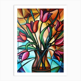 Tulips In A Vase 31 Art Print