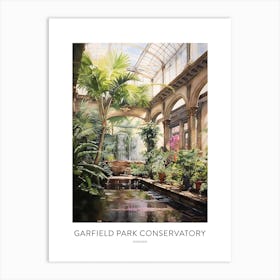 Garfield Park Conservatory 2 Chicago Watercolour Travel Poster Art Print