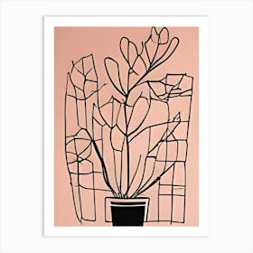 Plant In A Pot Art Print